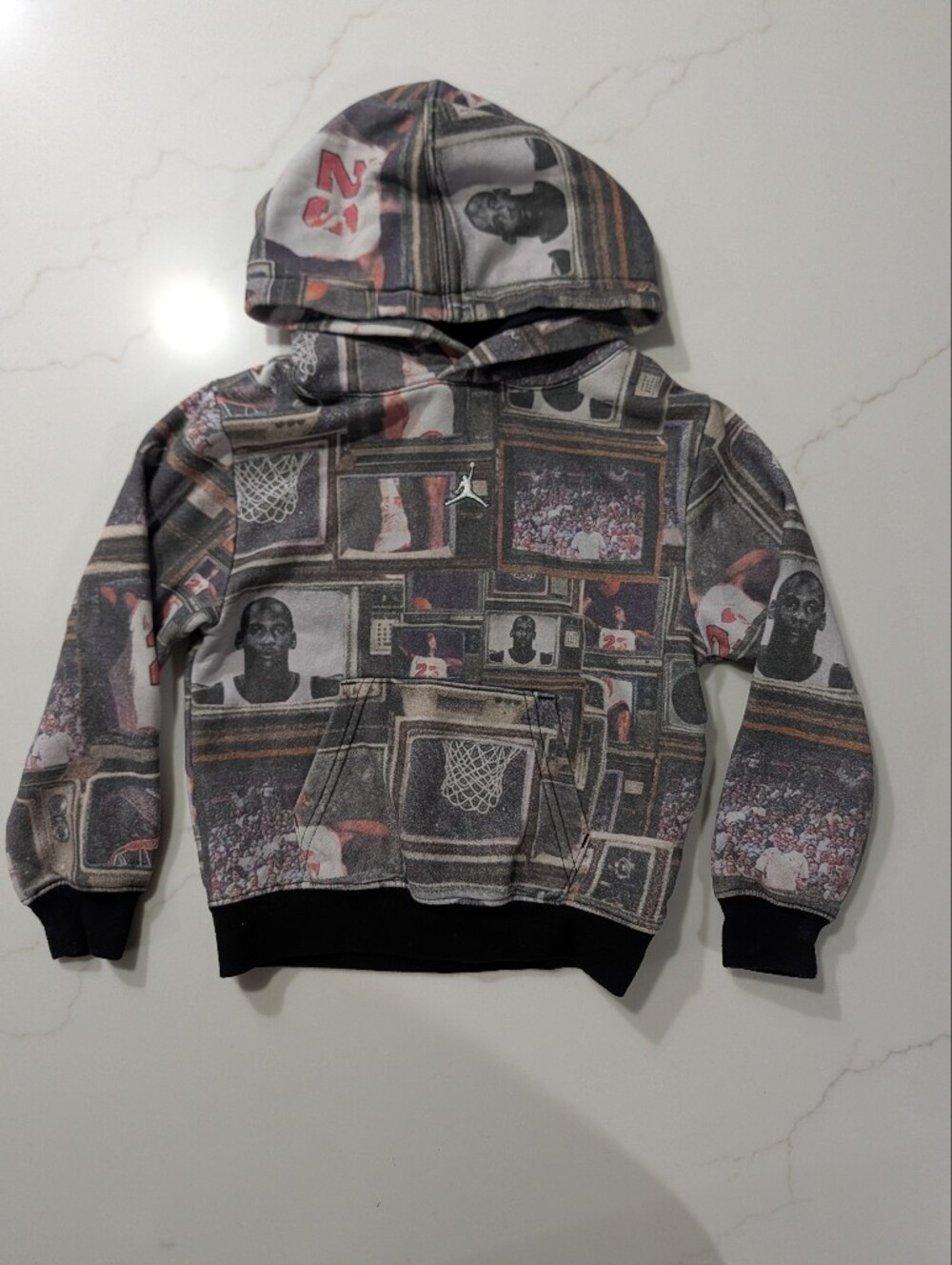Jordan Gray Graphic Photo-Print Kids Hoodie 4-5T